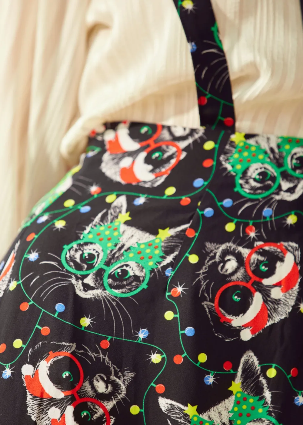 ModCloth Overall Winner Jumper Black Cat Online