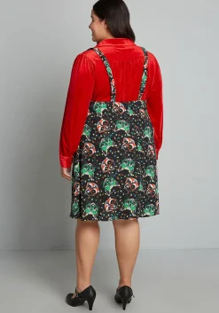 ModCloth Overall Winner Jumper Black Cat Online