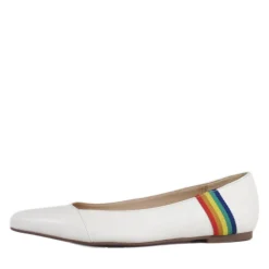 Pammy Rainbow Ballet Flats WHITE Best