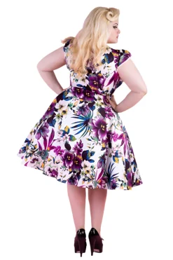 Pansies Floral Swing Dress Hot