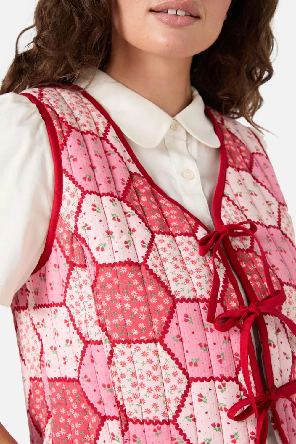 Patchwork Quilted Vest Outlet