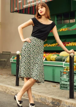 BTC Petal Pirouette Skirt Green Floral Discount