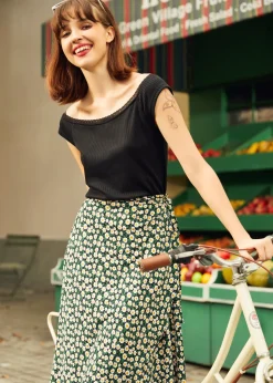 BTC Petal Pirouette Skirt Green Floral Discount