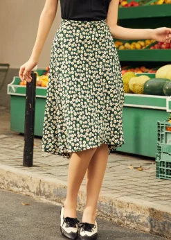 BTC Petal Pirouette Skirt Green Floral Discount