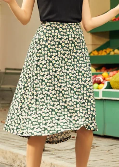 BTC Petal Pirouette Skirt Green Floral Discount