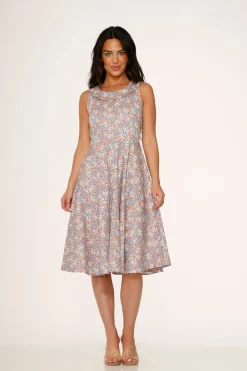 Pink Daisy Floral Swing Dress Discount
