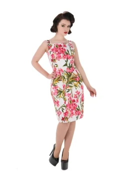 Pink Floral Wiggle Dress Outlet