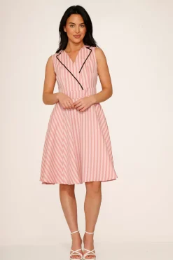 Pink Stripe Swing Dress Hot