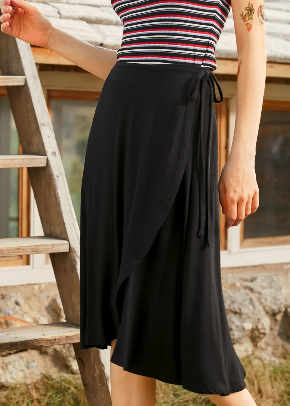 Pirouette Perfection Wrap Skirt Black Sale