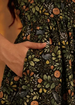 Pumpkin Foliage Midi Dress Clearance