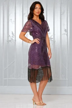 Purple Flapper Dress Discount