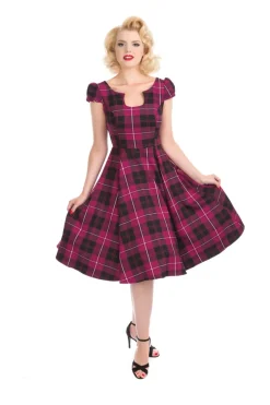 Purple Plaid Swing Dress Best