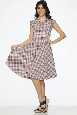 Purple Plaid Swing Dress Best