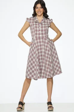 Purple Plaid Swing Dress Best