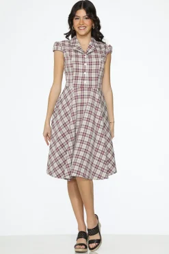 Purple Plaid Swing Dress Best