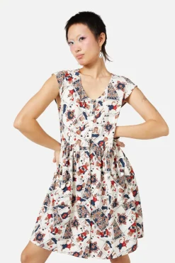 Queen Of Cats Print Dress Outlet