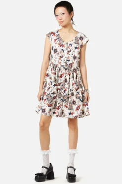 Queen Of Cats Print Dress Outlet