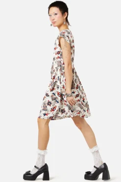 Queen Of Cats Print Dress Outlet