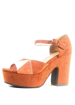 Quilted Patchwork Platform Heels Sale