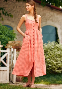 BTC Quite Clearly Charismatic Midi Dress Citrus Check Discount