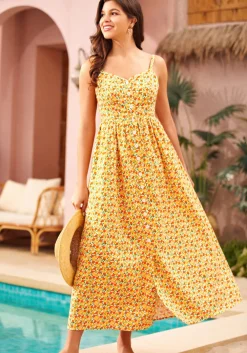 Quite Clearly Charismatic Midi Dress Orange Blossom Best