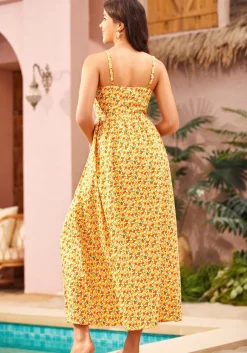 Quite Clearly Charismatic Midi Dress Orange Blossom Best