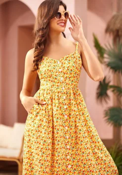 Quite Clearly Charismatic Midi Dress Orange Blossom Best