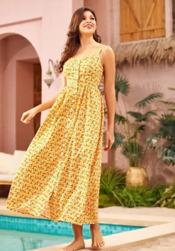 Quite Clearly Charismatic Midi Dress Orange Blossom Best