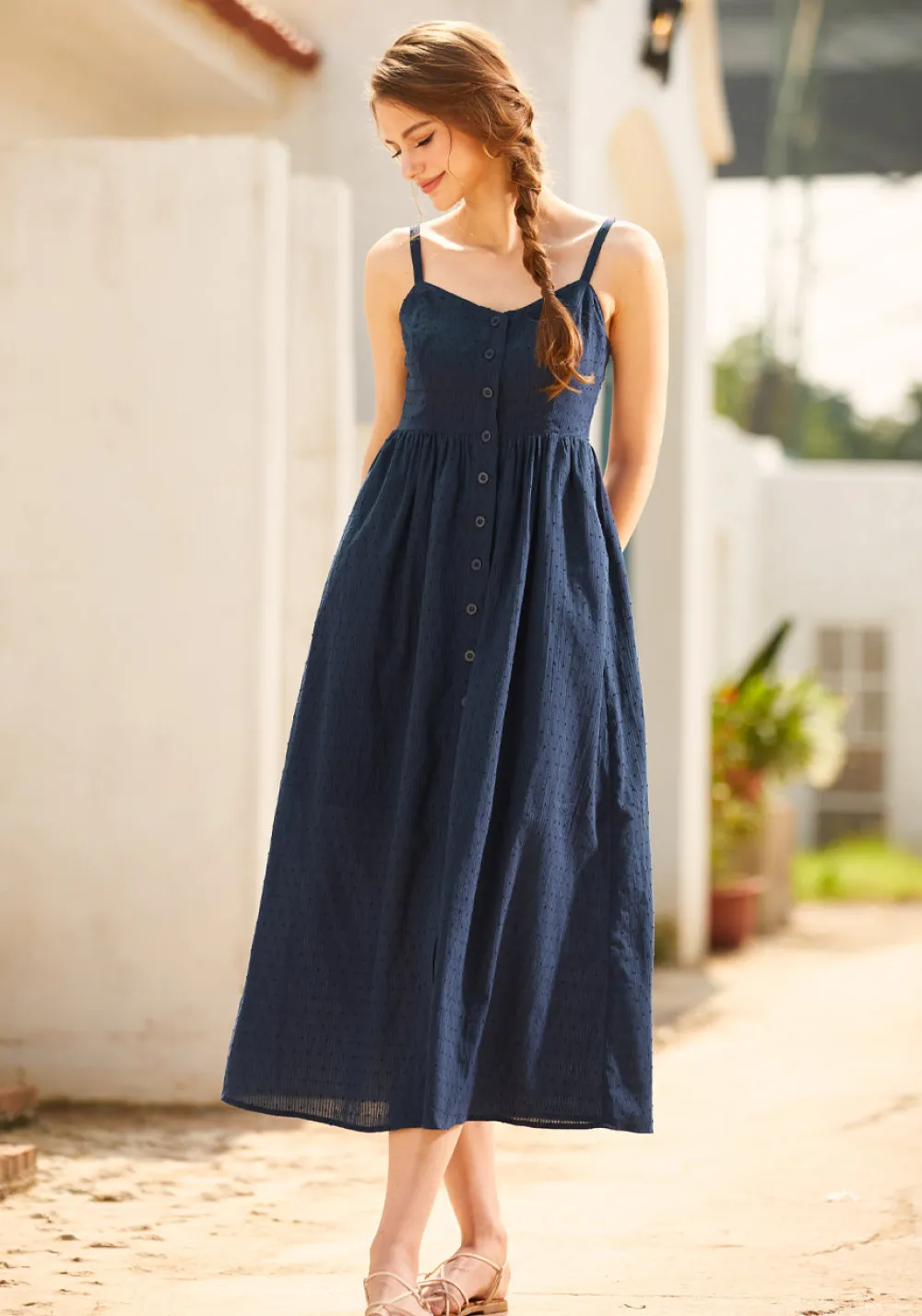BTC Quite Clearly Charismatic Midi Dress Navy Outlet