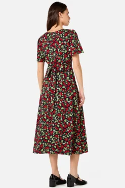 Raspberry Midi Dress