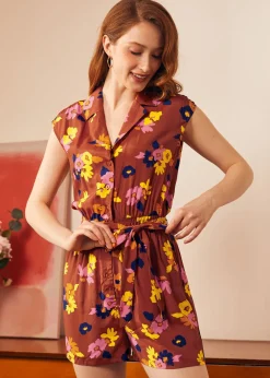 ModCloth Read It and Steep Romper Artwork Online