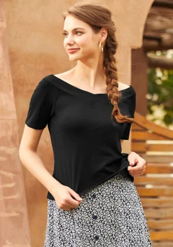 BTC Ready for a Roman Holiday Top Black Hot