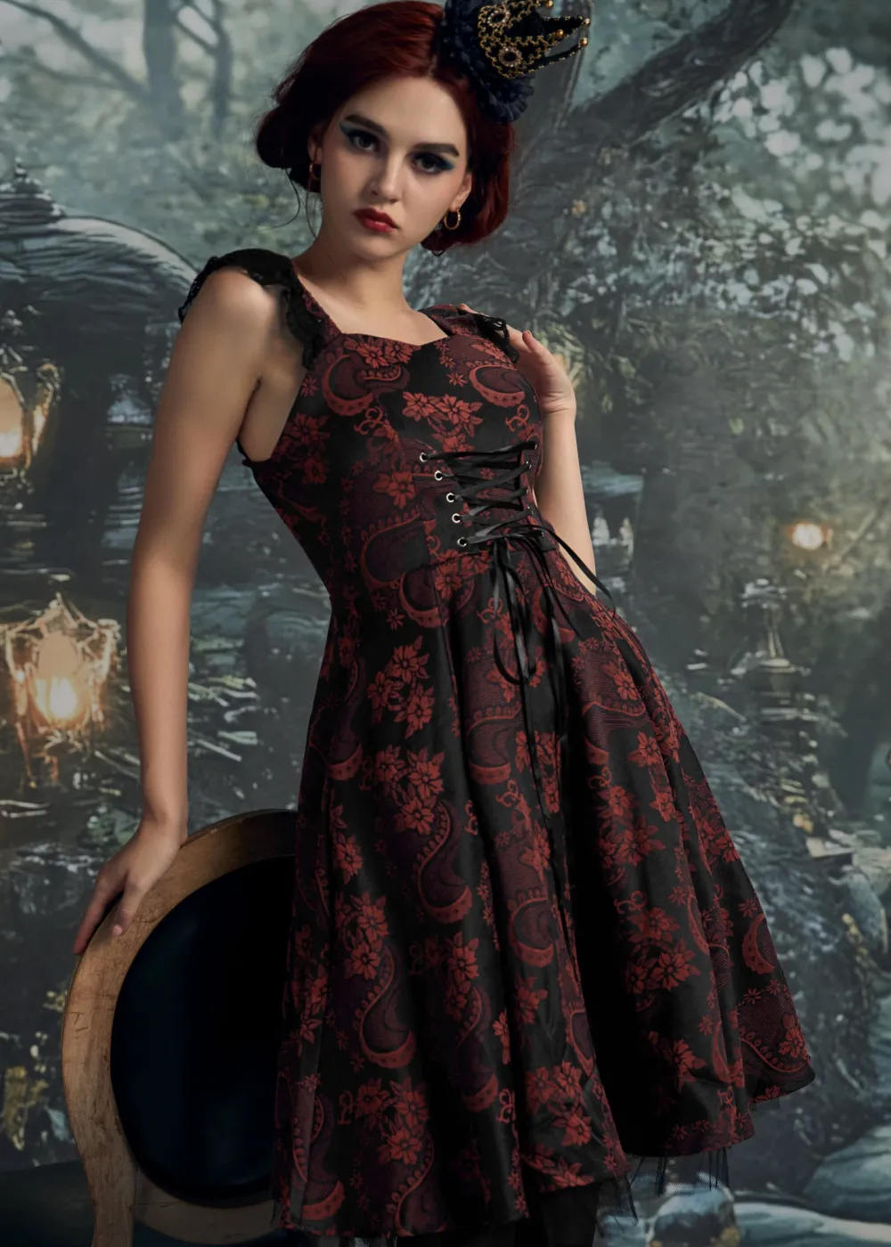 Red Byzantine Swing Dress Sale