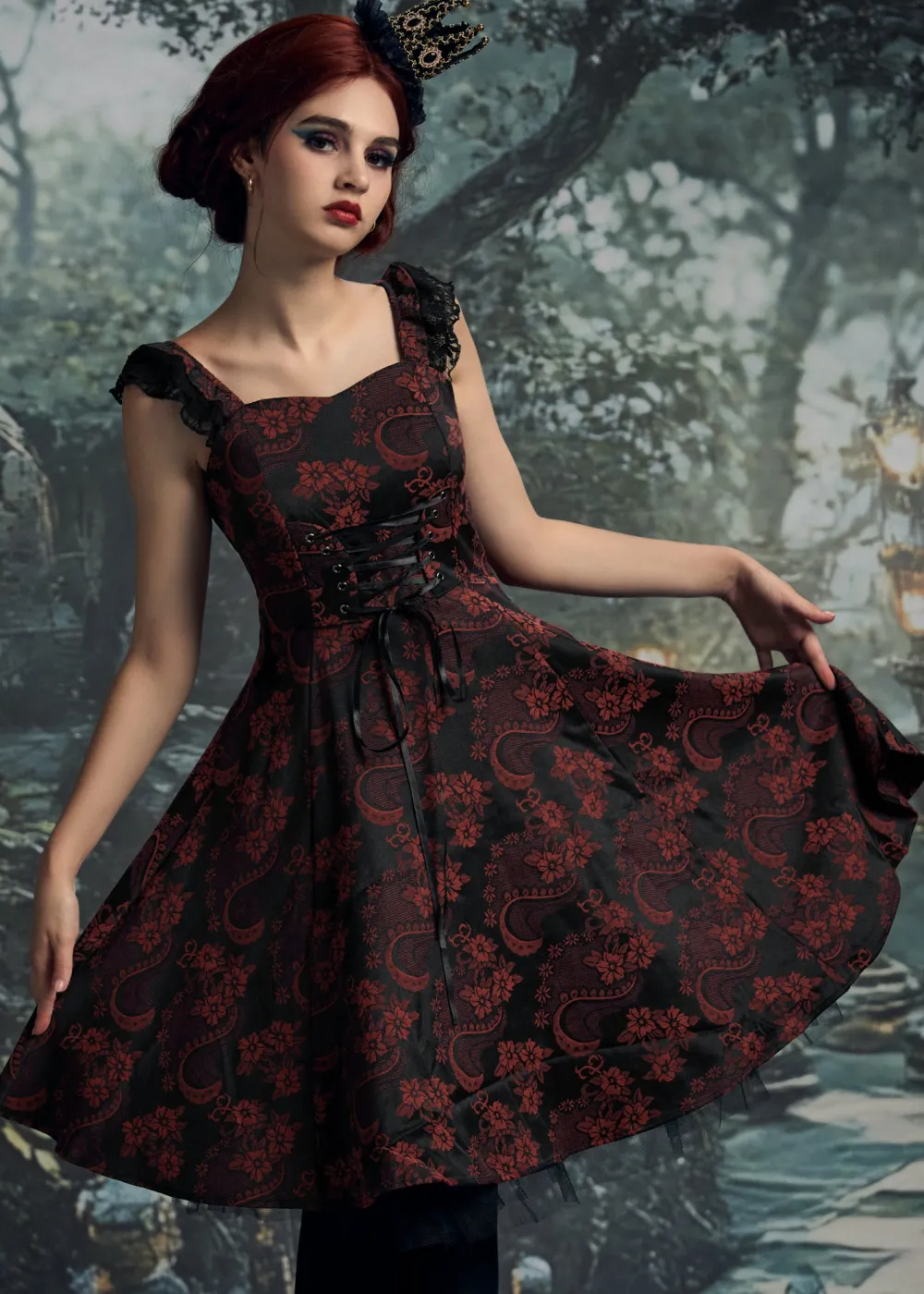 Red Byzantine Swing Dress Sale
