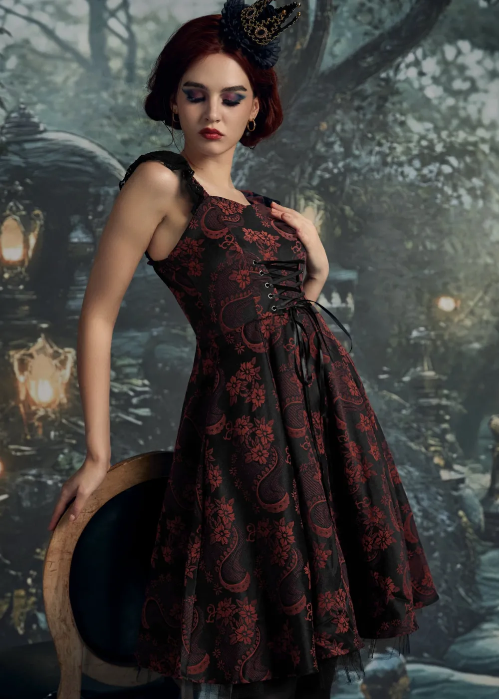 Red Byzantine Swing Dress Sale