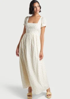 BTC Regency Romance Embroidered Maxi Dress Strawberry Clearance