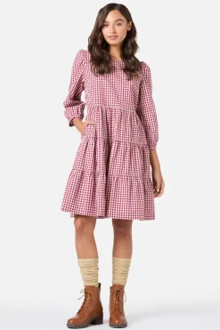 Renae Check Smock Dress New