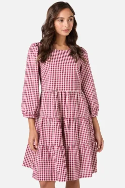 Renae Check Smock Dress New