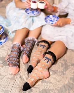 Repeat Floral Ruffle Sheer Crew Sock Online