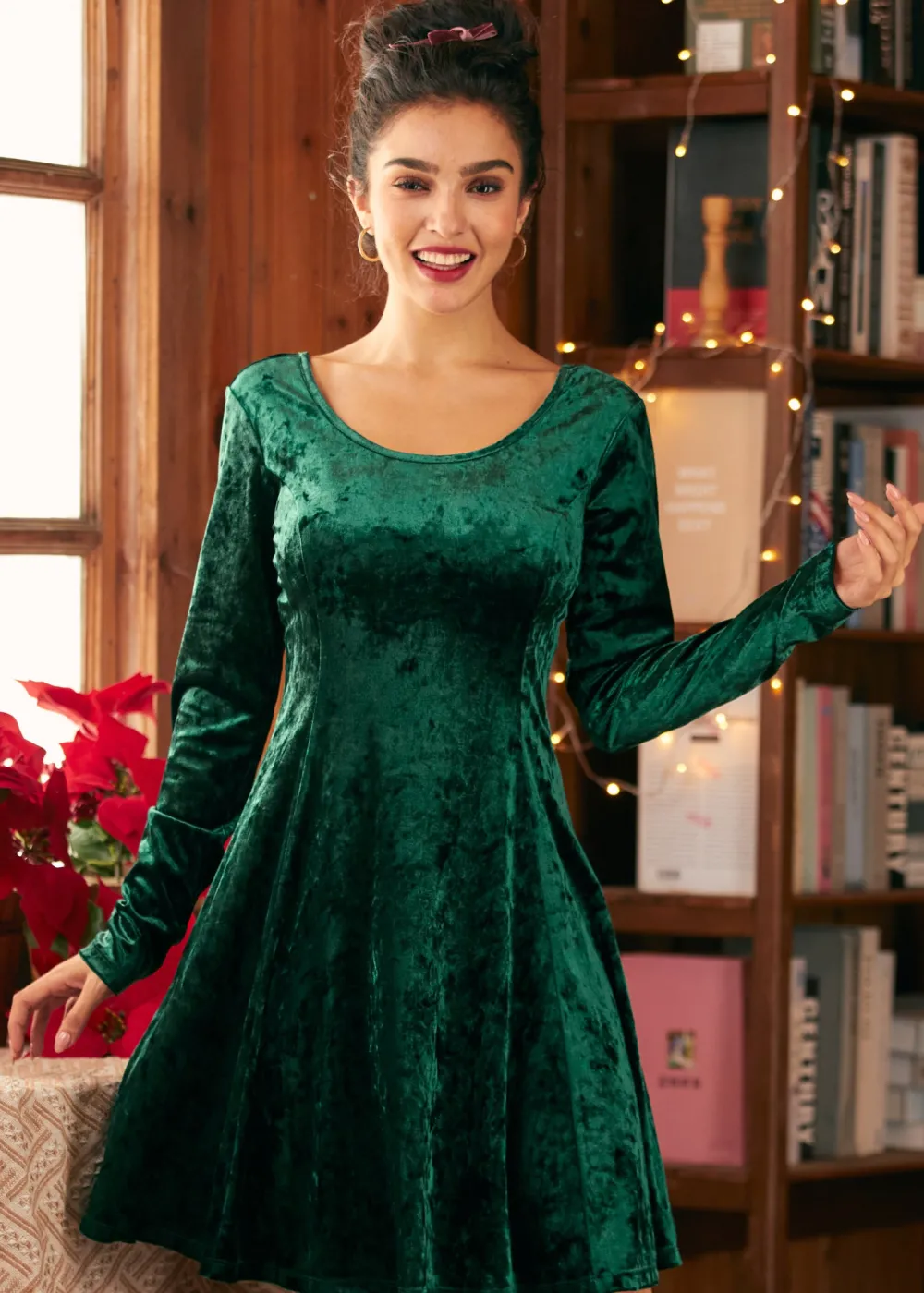 BTC Retro Radiance Fit & Flare Dress Mystic Moss New