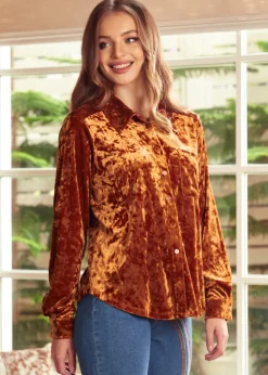 BTC Reveling in the Retro Button Down Shirt Liquid Gold Best