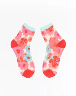 Ribbon Roses Sheer Ankle Sock Outlet