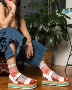 Ribbon Roses Sheer Ankle Sock Outlet