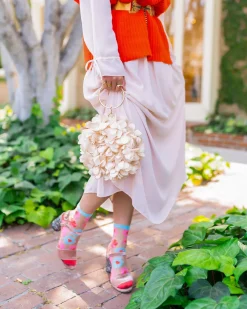 Ribbon Roses Sheer Ankle Sock Outlet