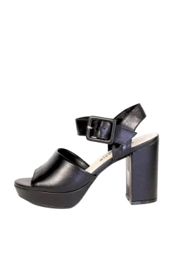 Rose Leather Platform Heels