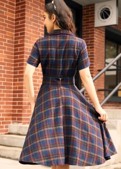 BTC Rustic Elegance Casual Dress Sailor Sea Plaid Hot
