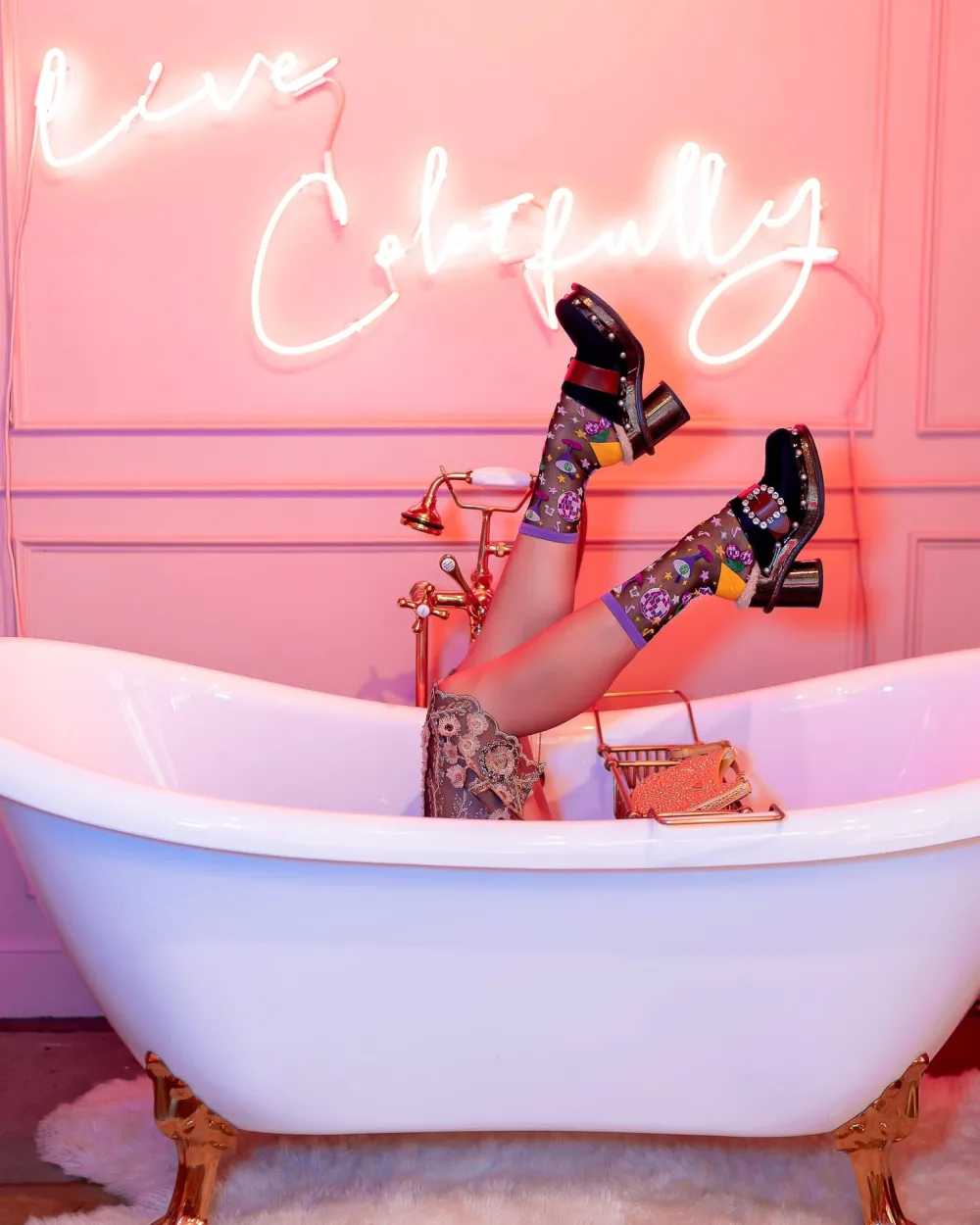 80s Disco Black Sheer Crew Sock New