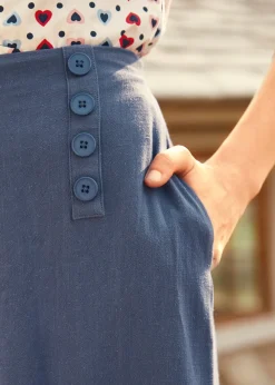 Sail Away Wide-Leg Trousers Navy Outlet