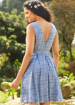 Sailor's Reverie Fit & Flare Dress Blue Jean Dream Online