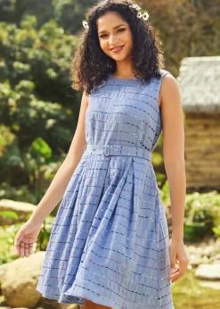 Sailor's Reverie Fit & Flare Dress Blue Jean Dream Online